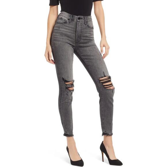 Good American Denim - New Good American Good High Waist Skinny Jeans in Black 179 Women's Size 2/26